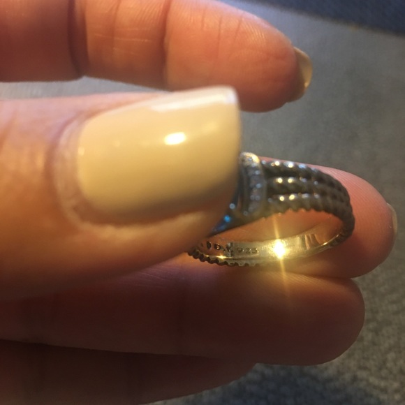 DAVID YURMAN Diamond Sterling Topaz Ring - Picture 4 of 6